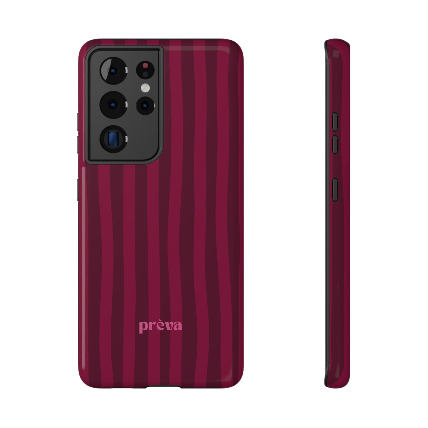Burgandy Stripes x Ava Dudderar Phone Case