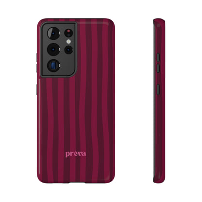 Burgandy Stripes x Ava Dudderar Phone Case