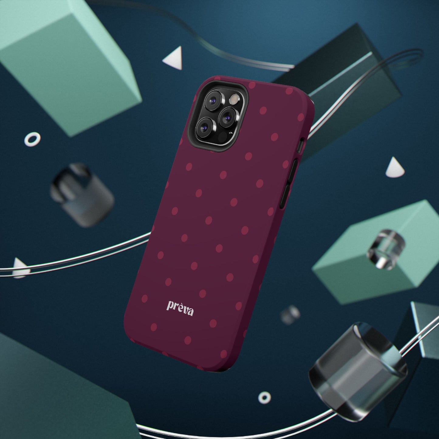 Maroon Polka Dots Phone Case