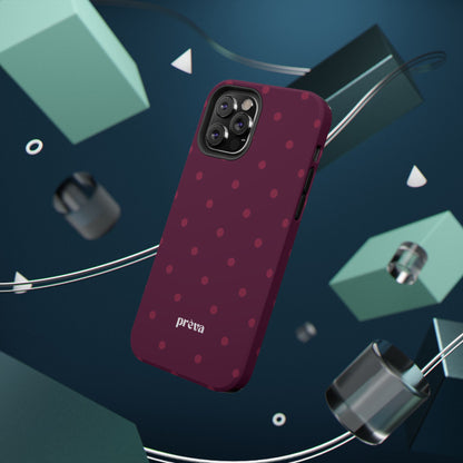 Maroon Polka Dots Phone Case