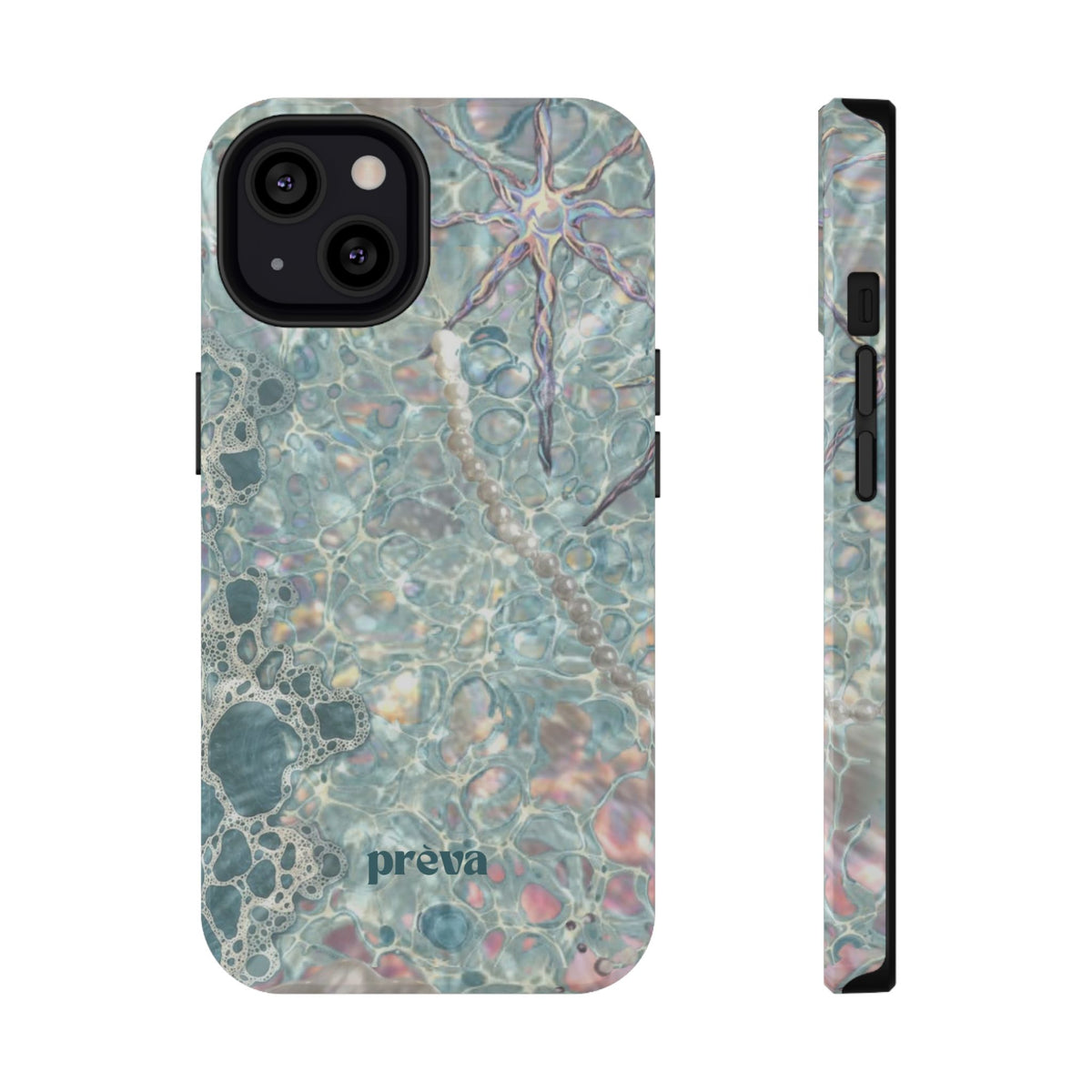 Marbled Seafoam Impact-Resistant Phone Case