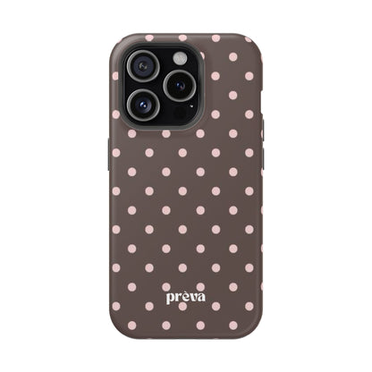 Brown and Pink Polka Dot Phone Case