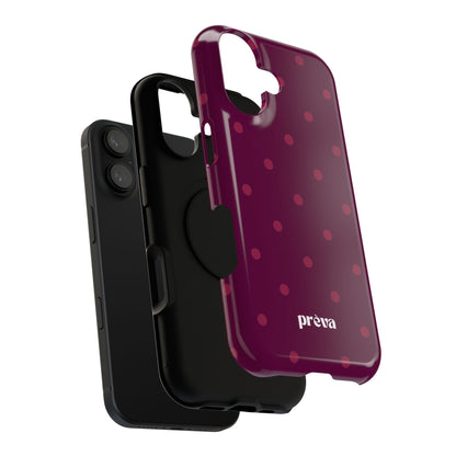 Maroon Polka Dots Phone Case