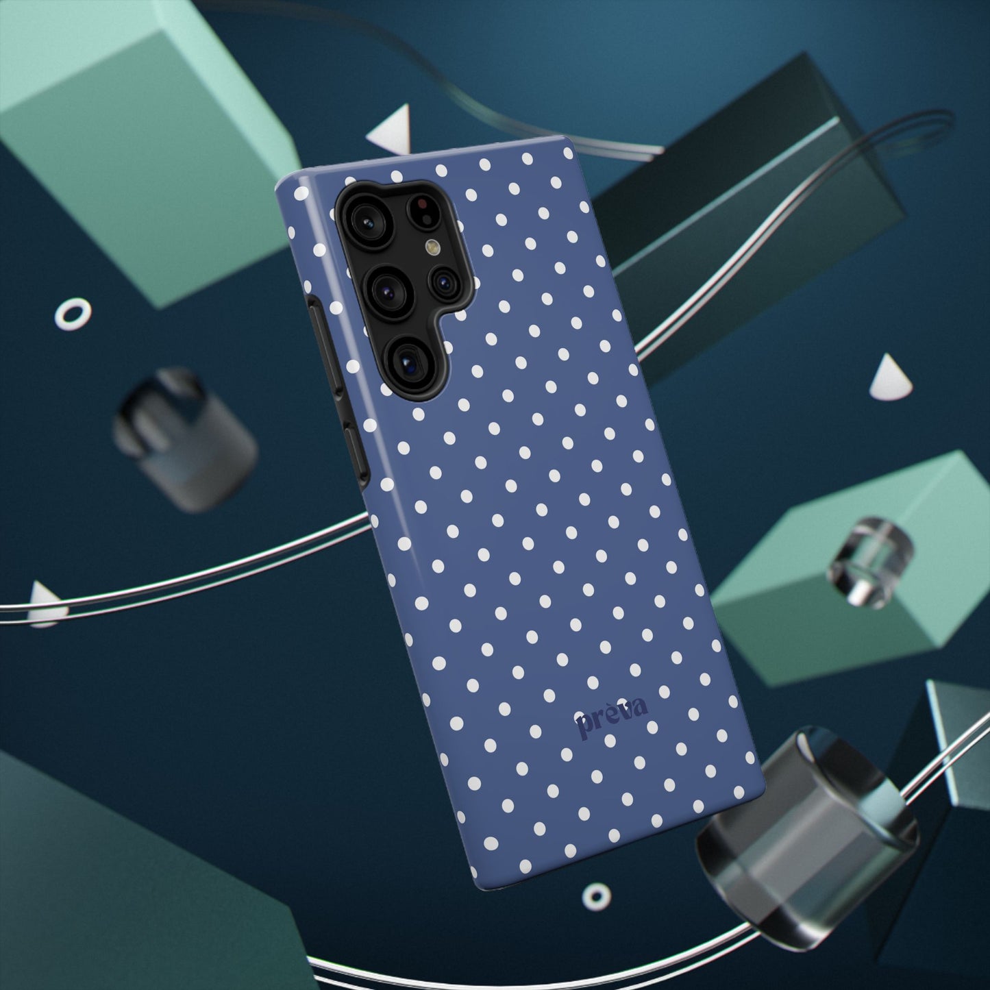 Navy Polka Dot Phone Case