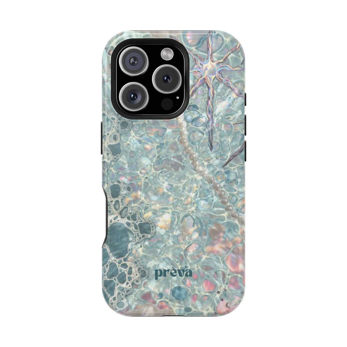 Marbled Seafoam Impact-Resistant Phone Case