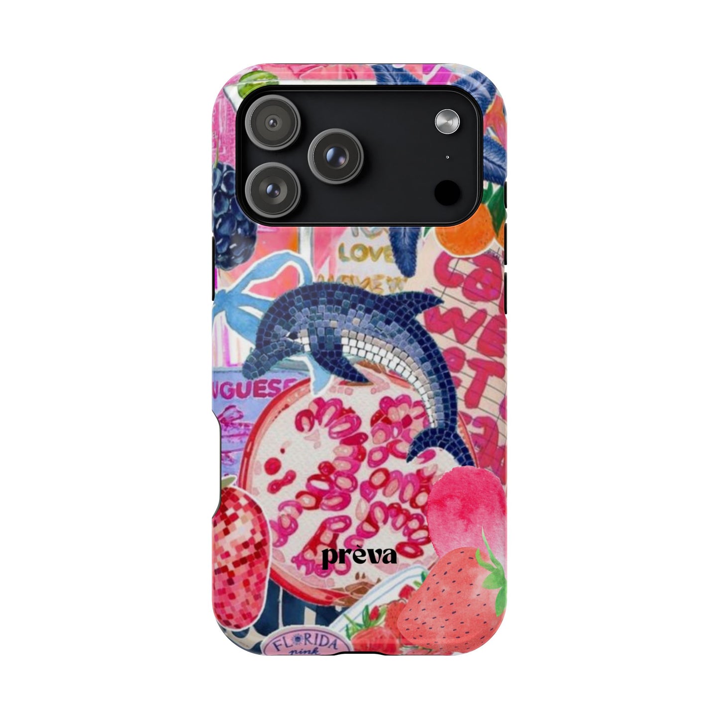 Dolphin Tropics Collage Phone Case