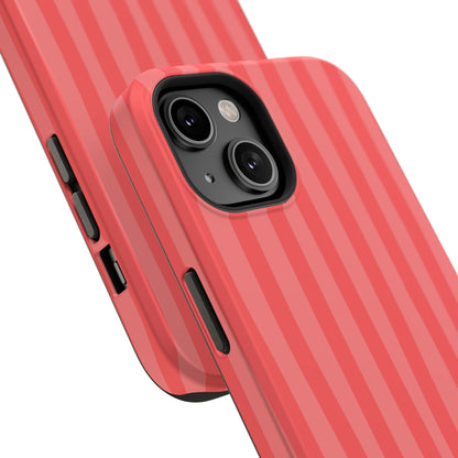 Coral Stipes Phone Case