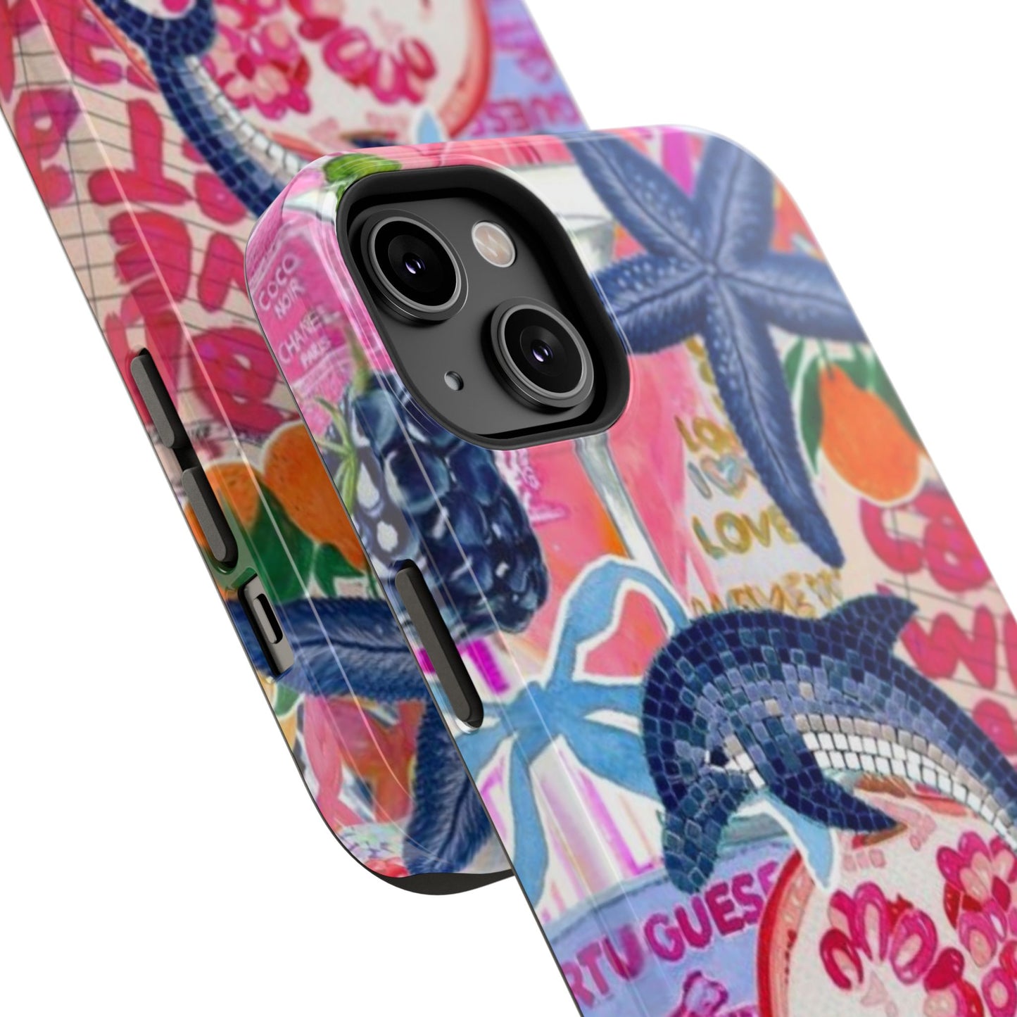 Dolphin Tropics Collage Phone Case
