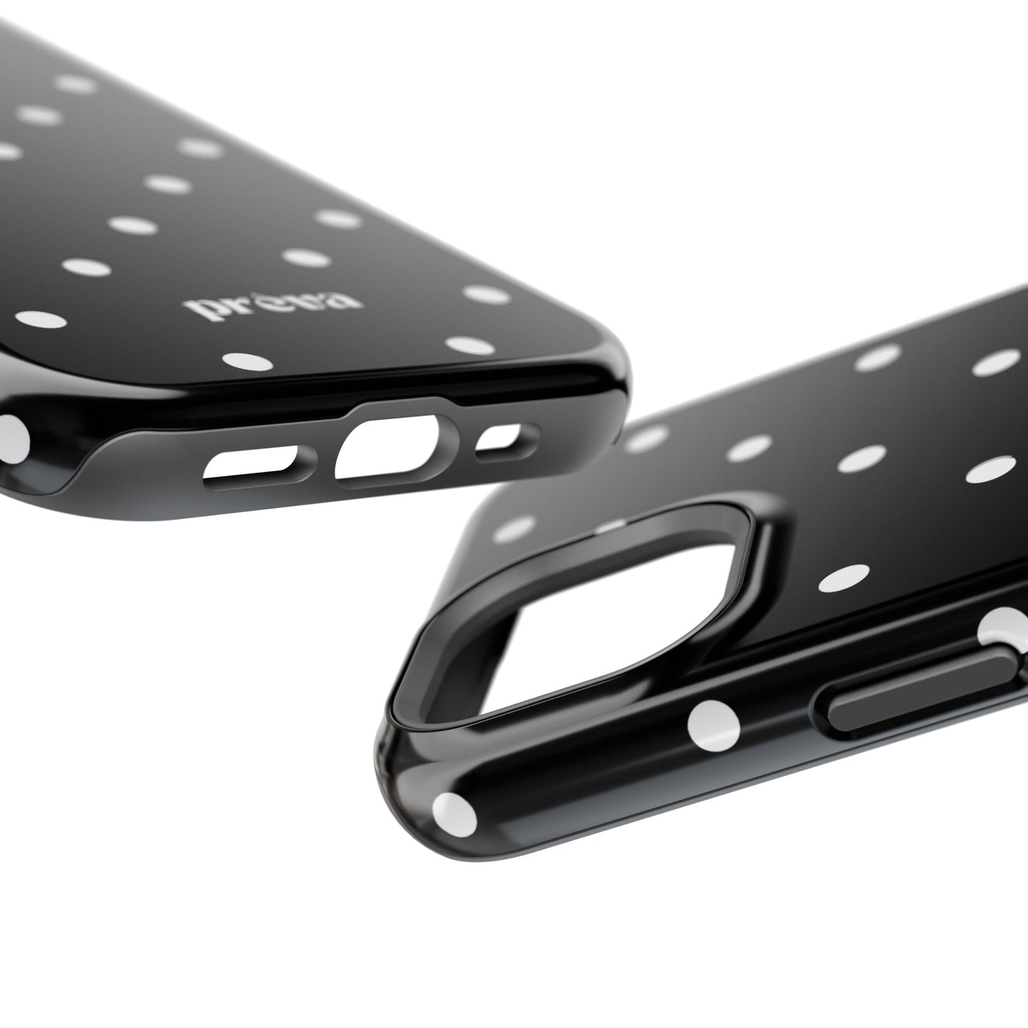 Black with White Polka Dots Phone Case
