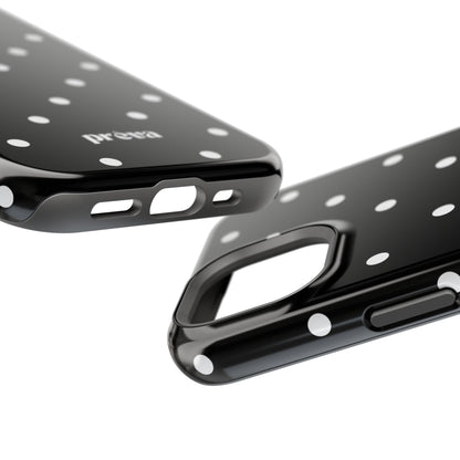 Black with White Polka Dots Phone Case