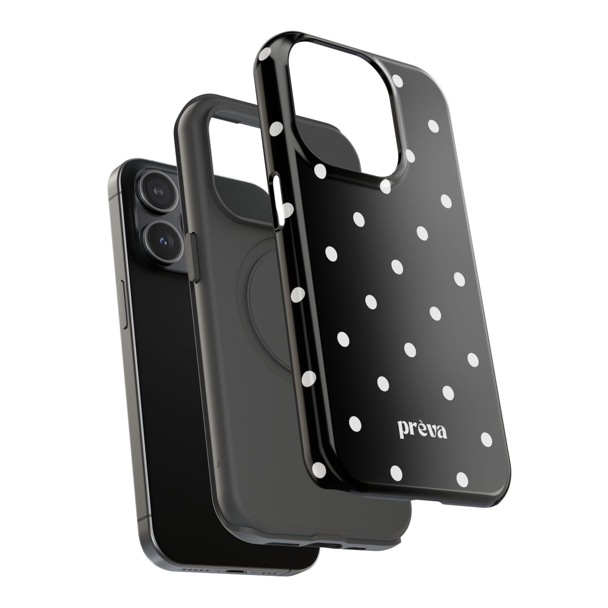 Black with White Polka Dots Phone Case