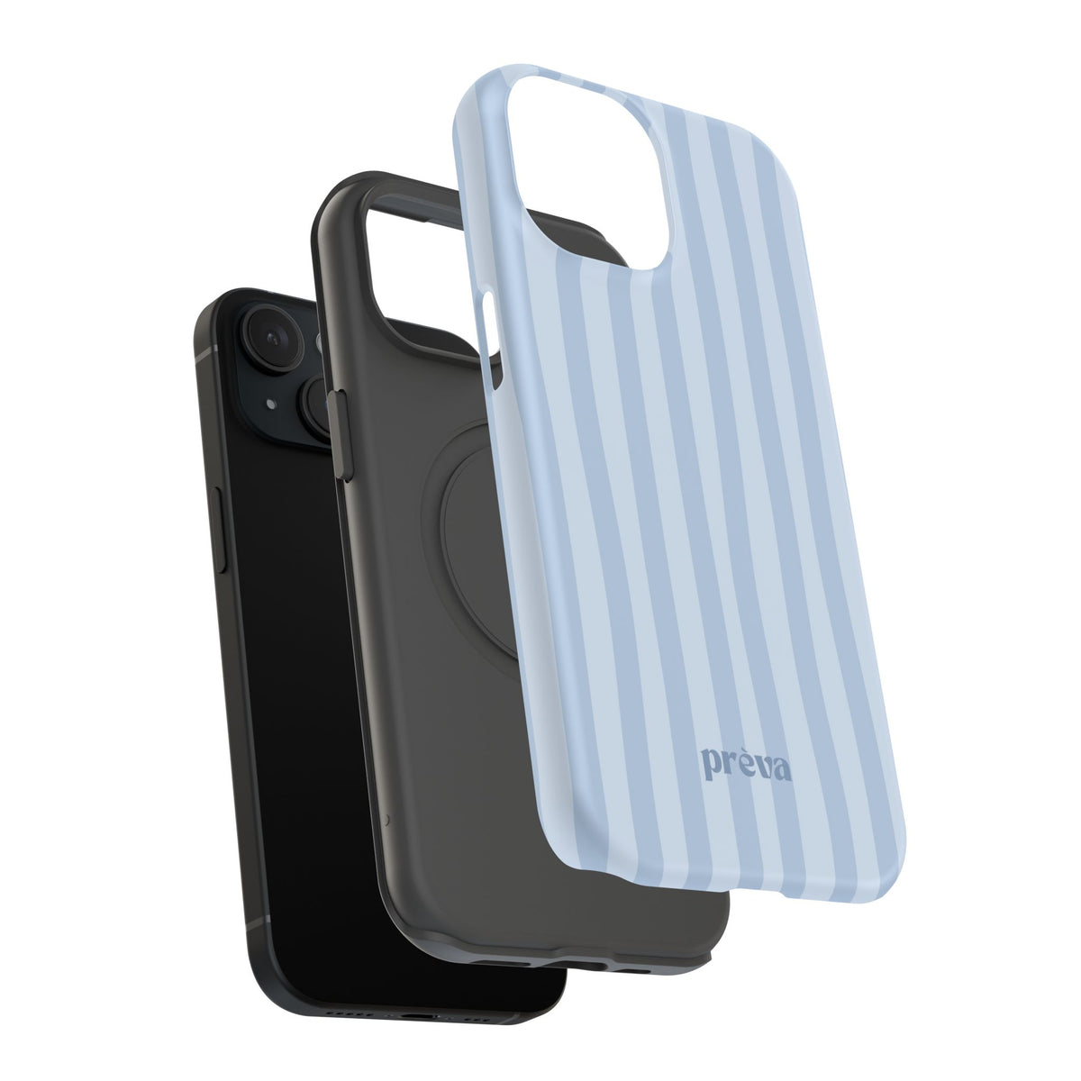 Pastel Blue Stripes Phone Case