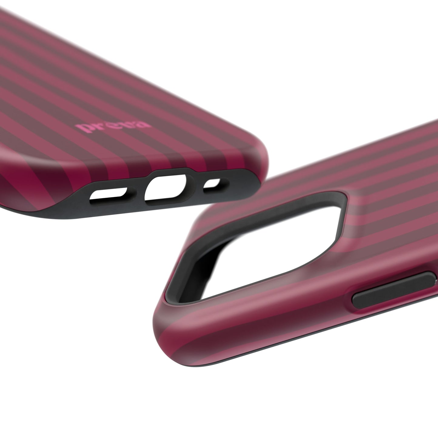 Burgandy Stripes x Ava Dudderar Phone Case