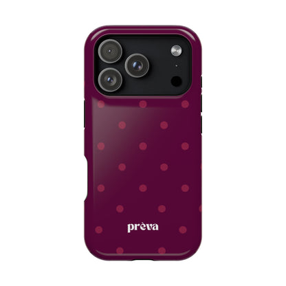 Maroon Polka Dots Phone Case