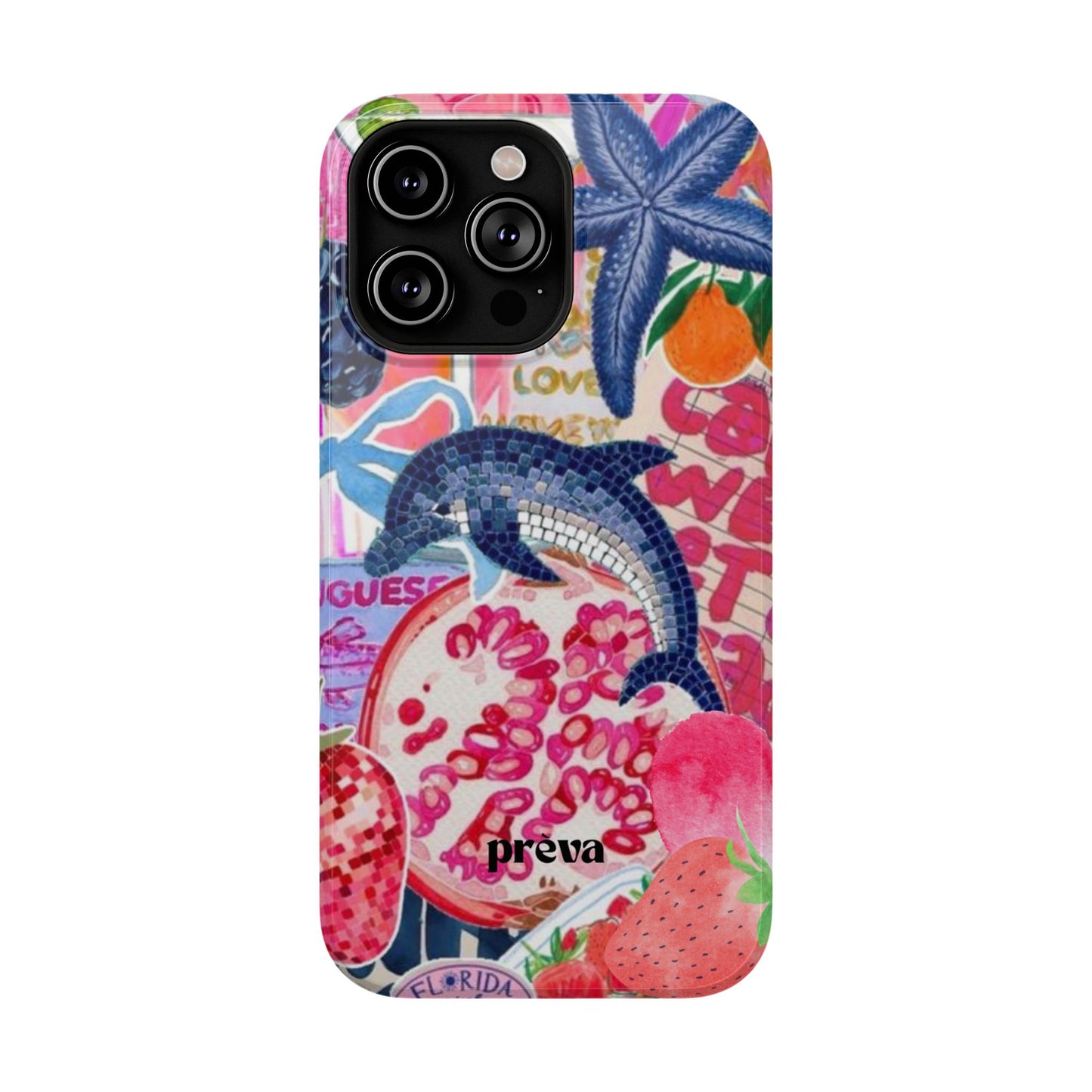 Dolphin Tropics Collage Phone Case