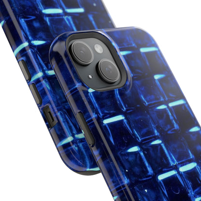 Blue Glass Tile Impact-Resistant Phone Case