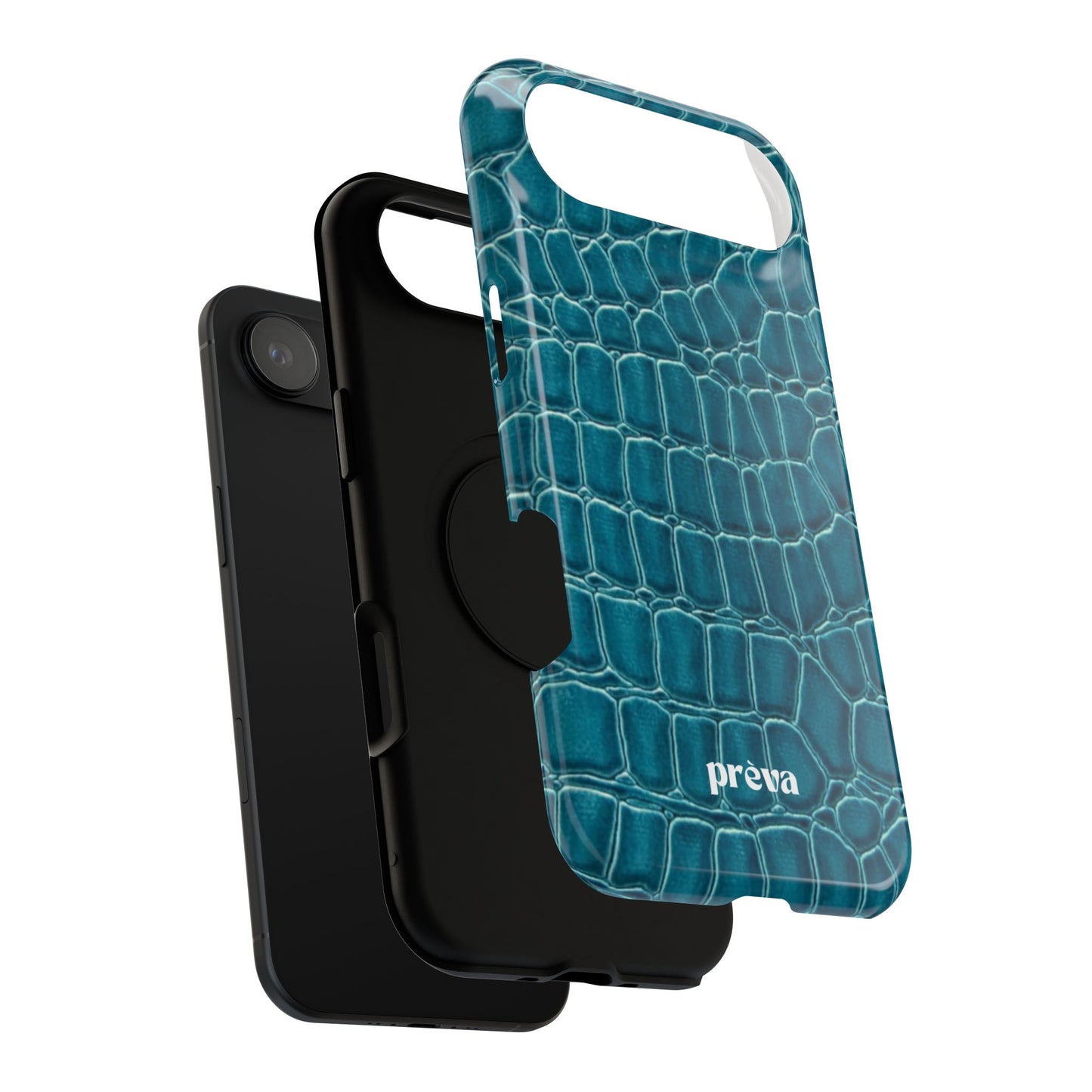 Teal Croc Phone Case
