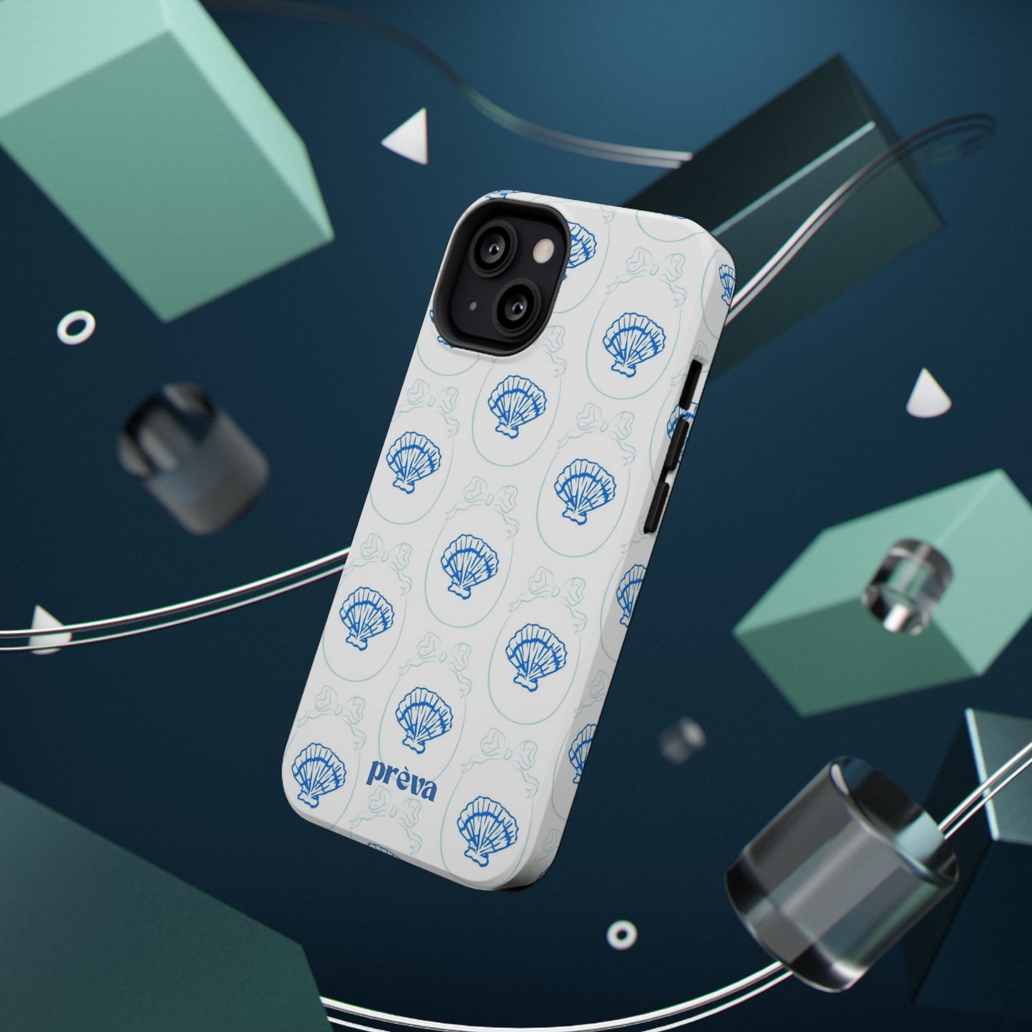 Fancy Teal Shell Phone Case