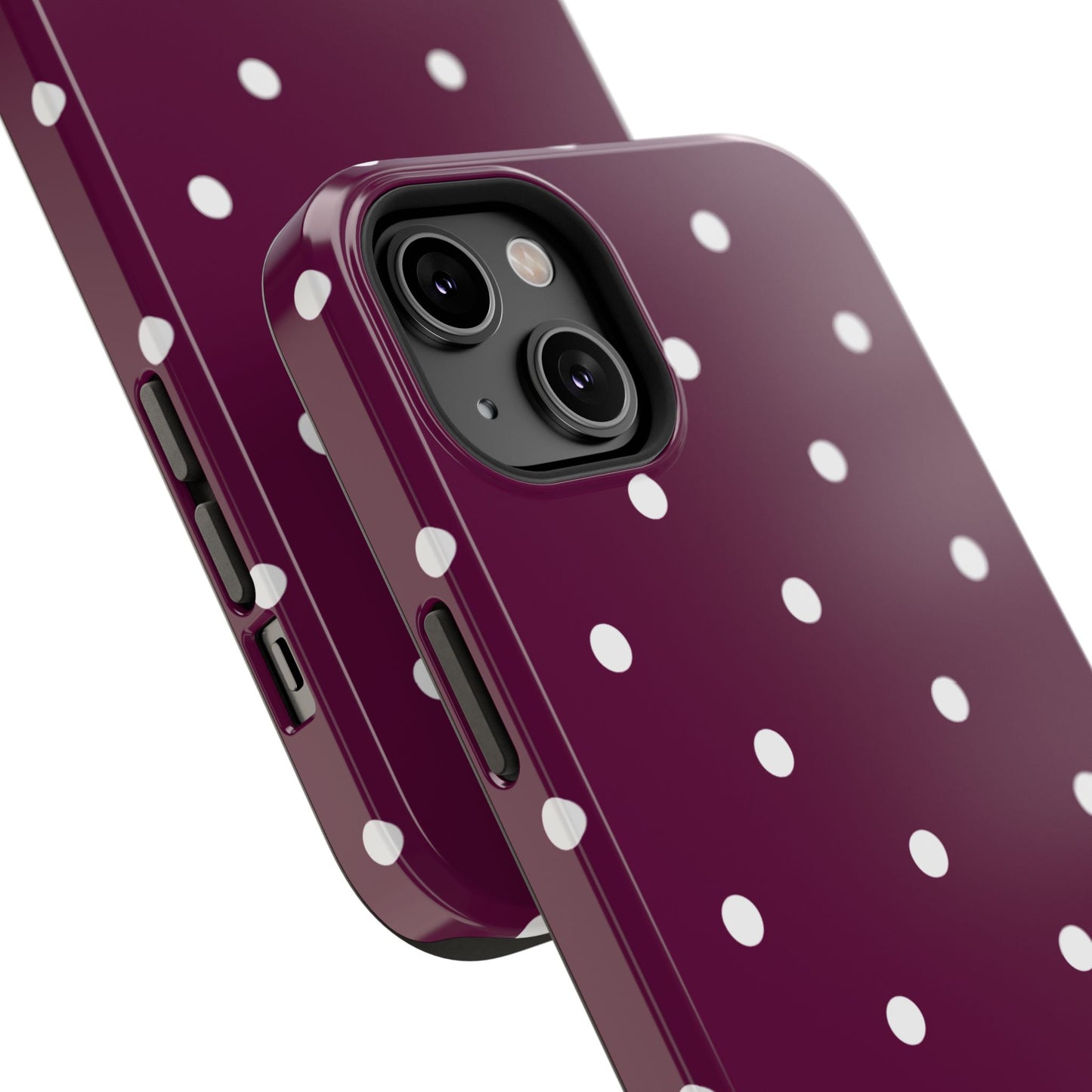 Maroon Polka Dot Phone Case