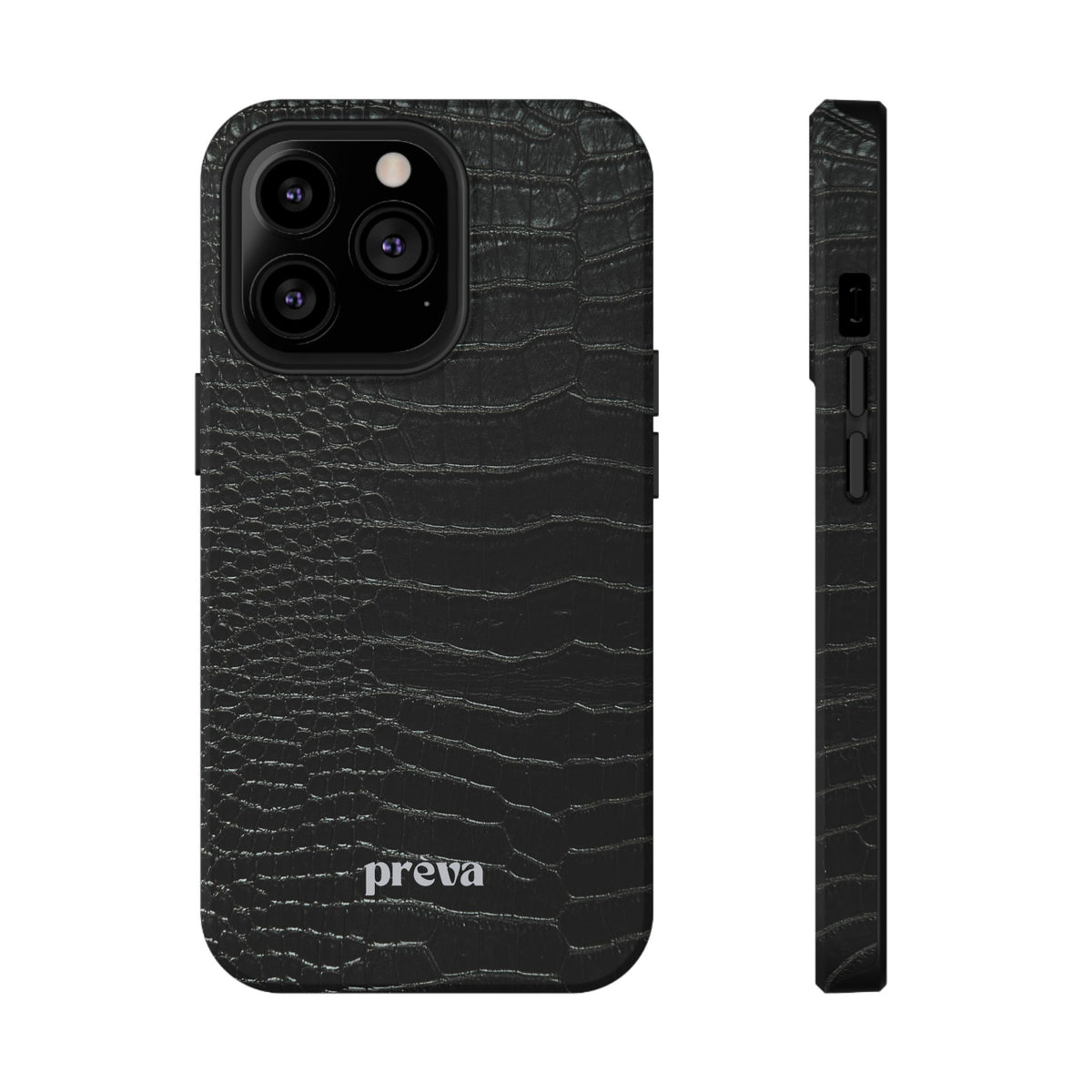 Black Croc Phone Case