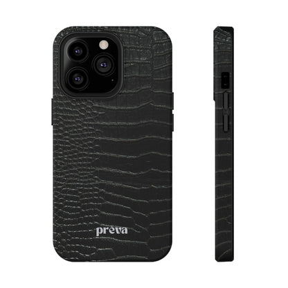 Black Croc Phone Case