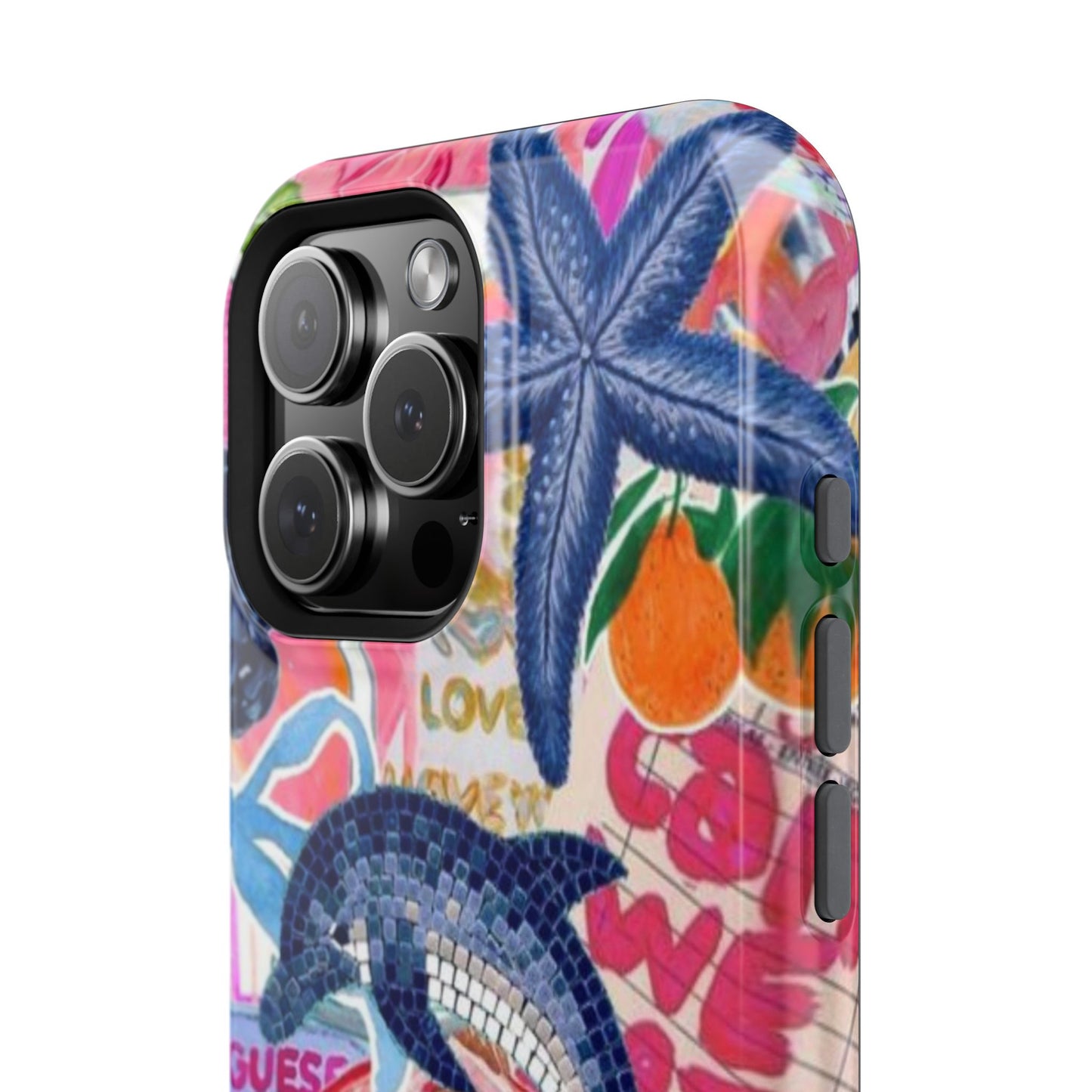 Dolphin Tropics Collage Phone Case