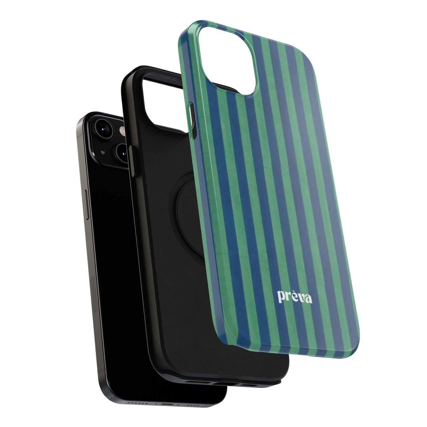 Green & Blue Stripes Phone Case