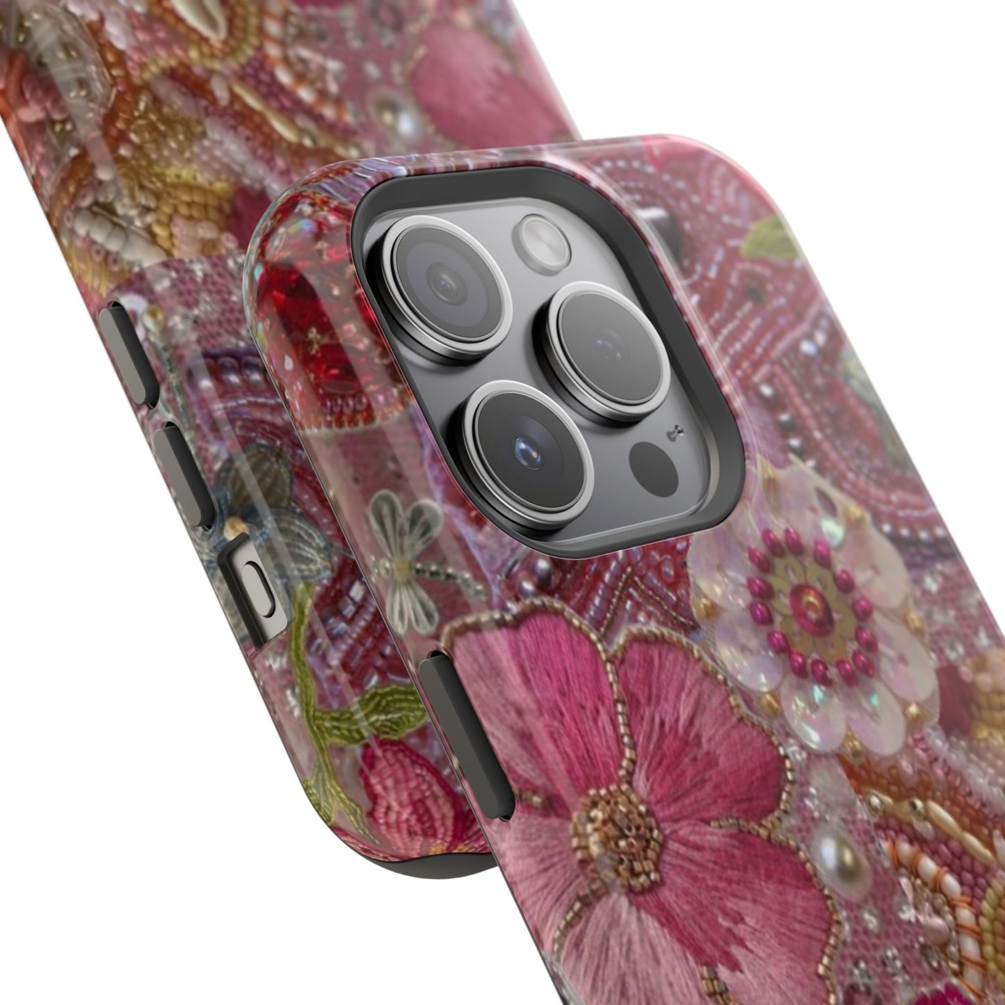 Floral Embroidery Phone Case