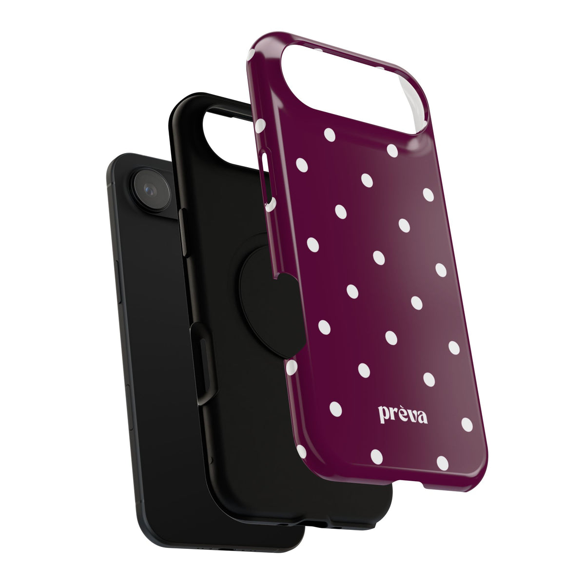 Maroon Polka Dot Phone Case