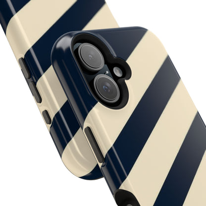 Striped Navy & Cream Phone Case