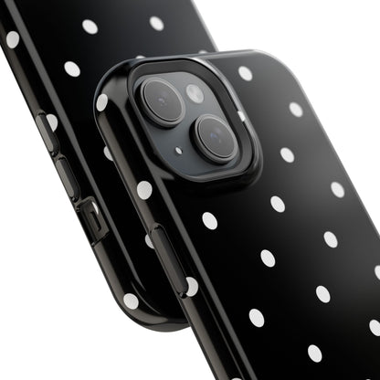 Black with White Polka Dots Phone Case