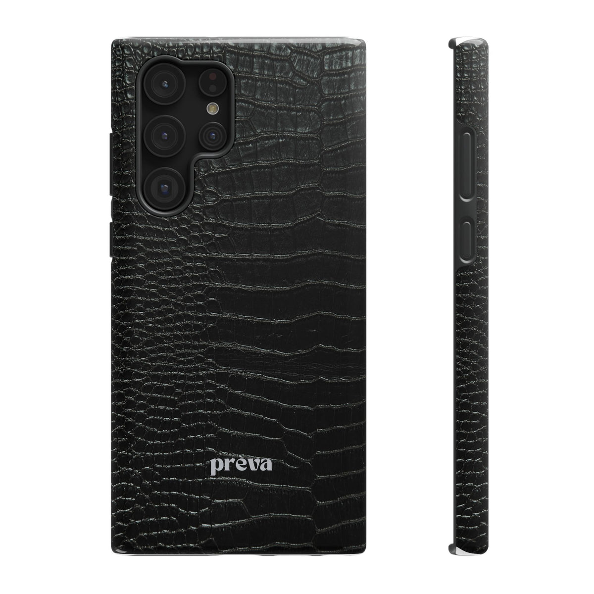 Black Croc Phone Case