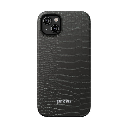 Black Croc Phone Case