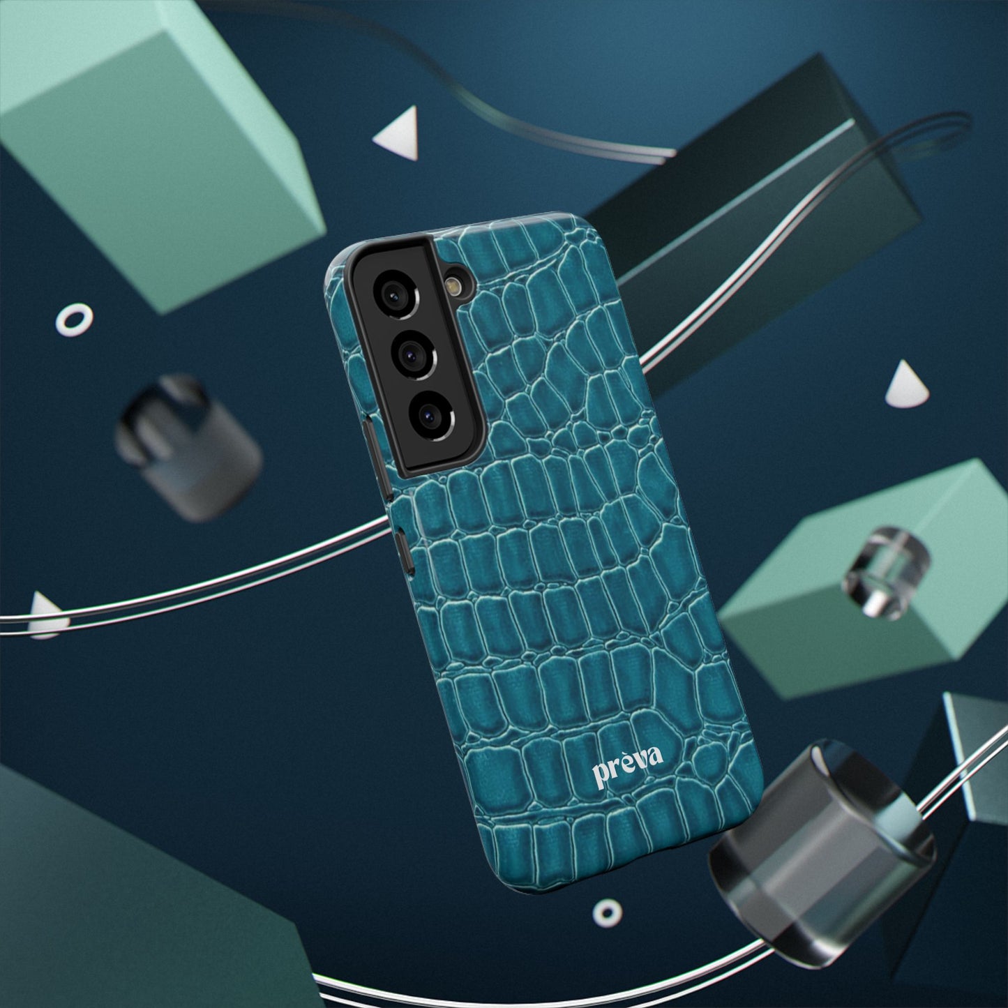 Teal Croc Phone Case