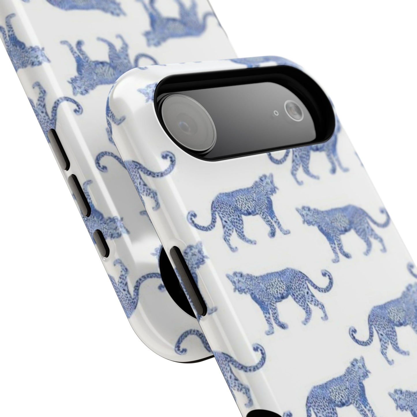 Blue Leopard Pattern Phone Case