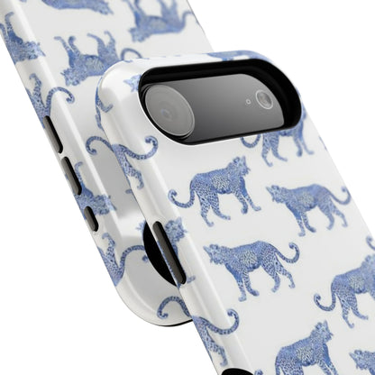 Blue Leopard Pattern Phone Case