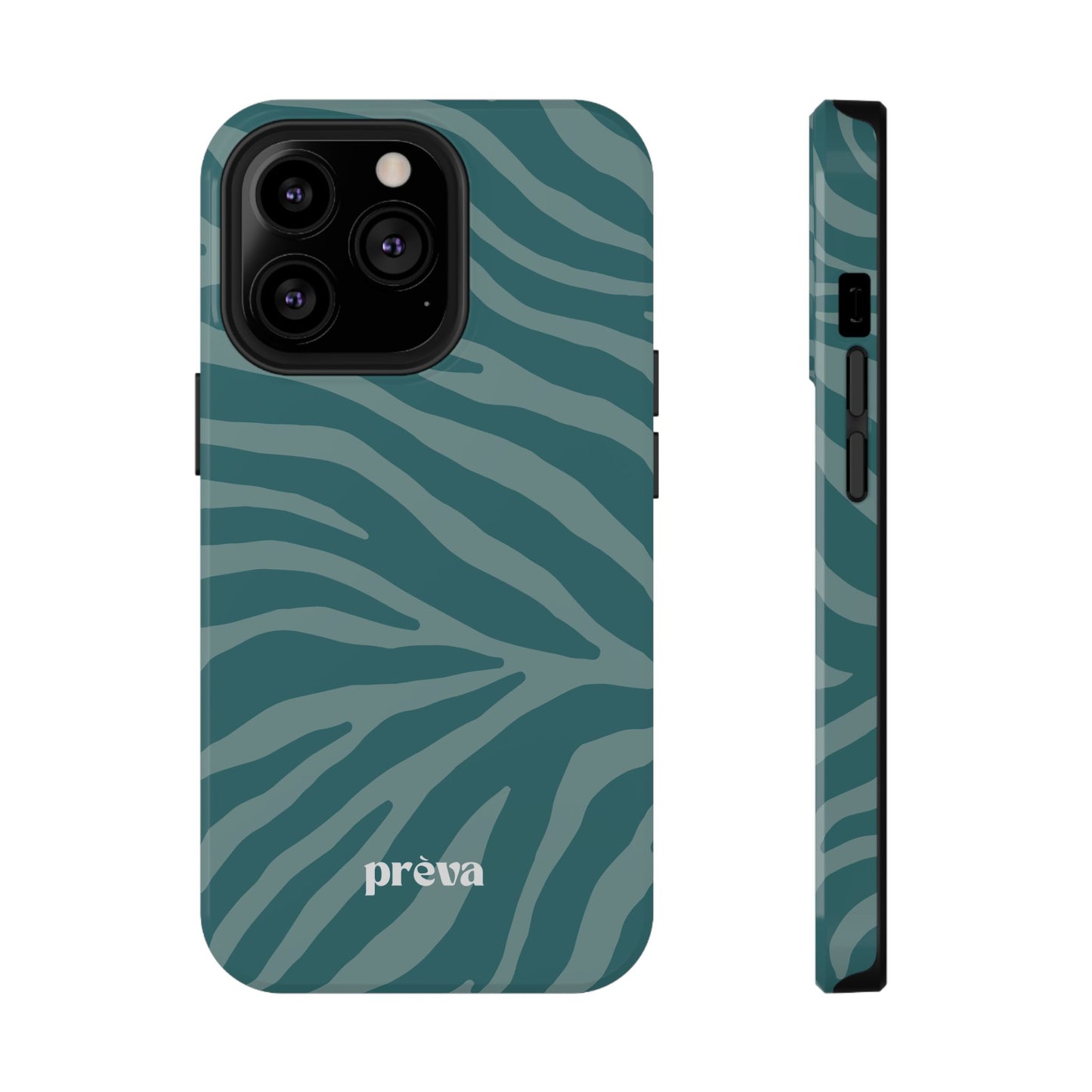 Teal Zebra Phone Case