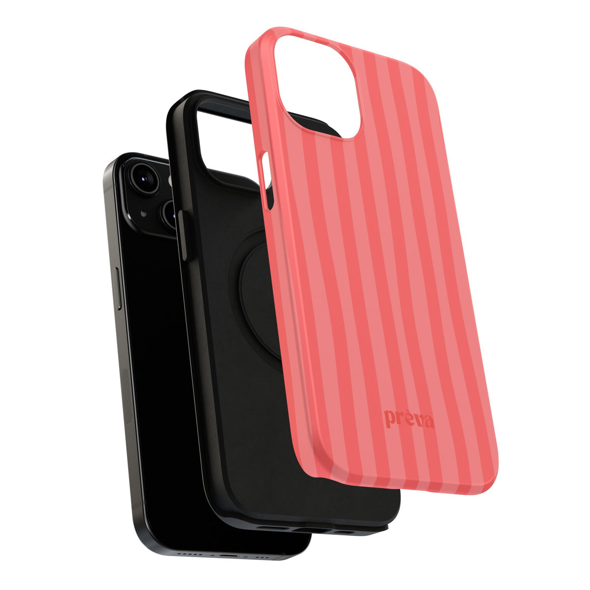 Coral Stipes Phone Case