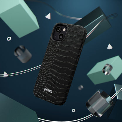 Black Croc Phone Case