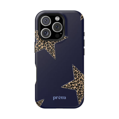 Navy Leopard Star Phone Case