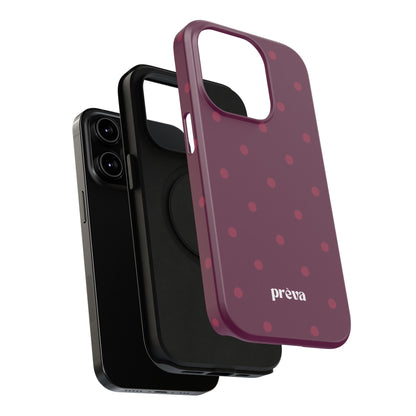 Maroon Polka Dots Phone Case