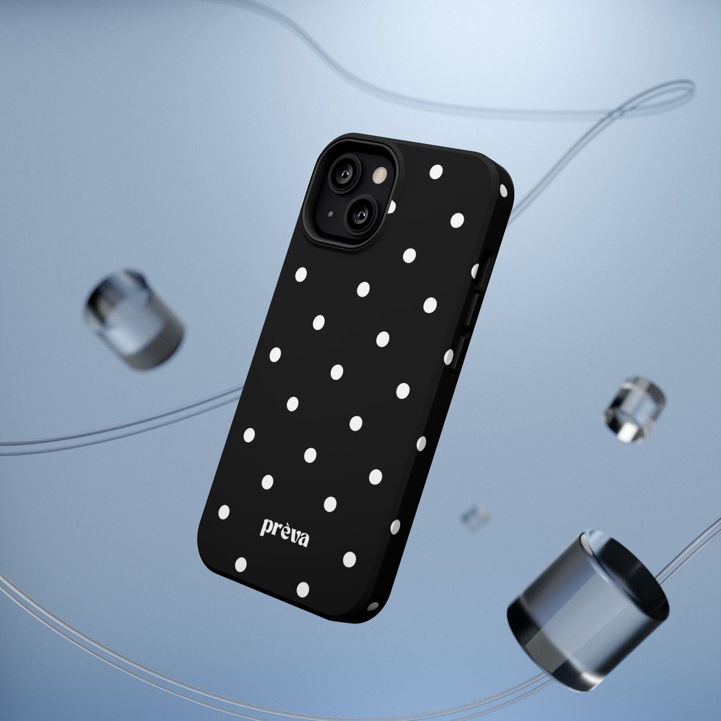 Black with White Polka Dots Phone Case
