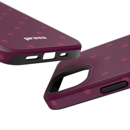 Maroon Polka Dots Phone Case