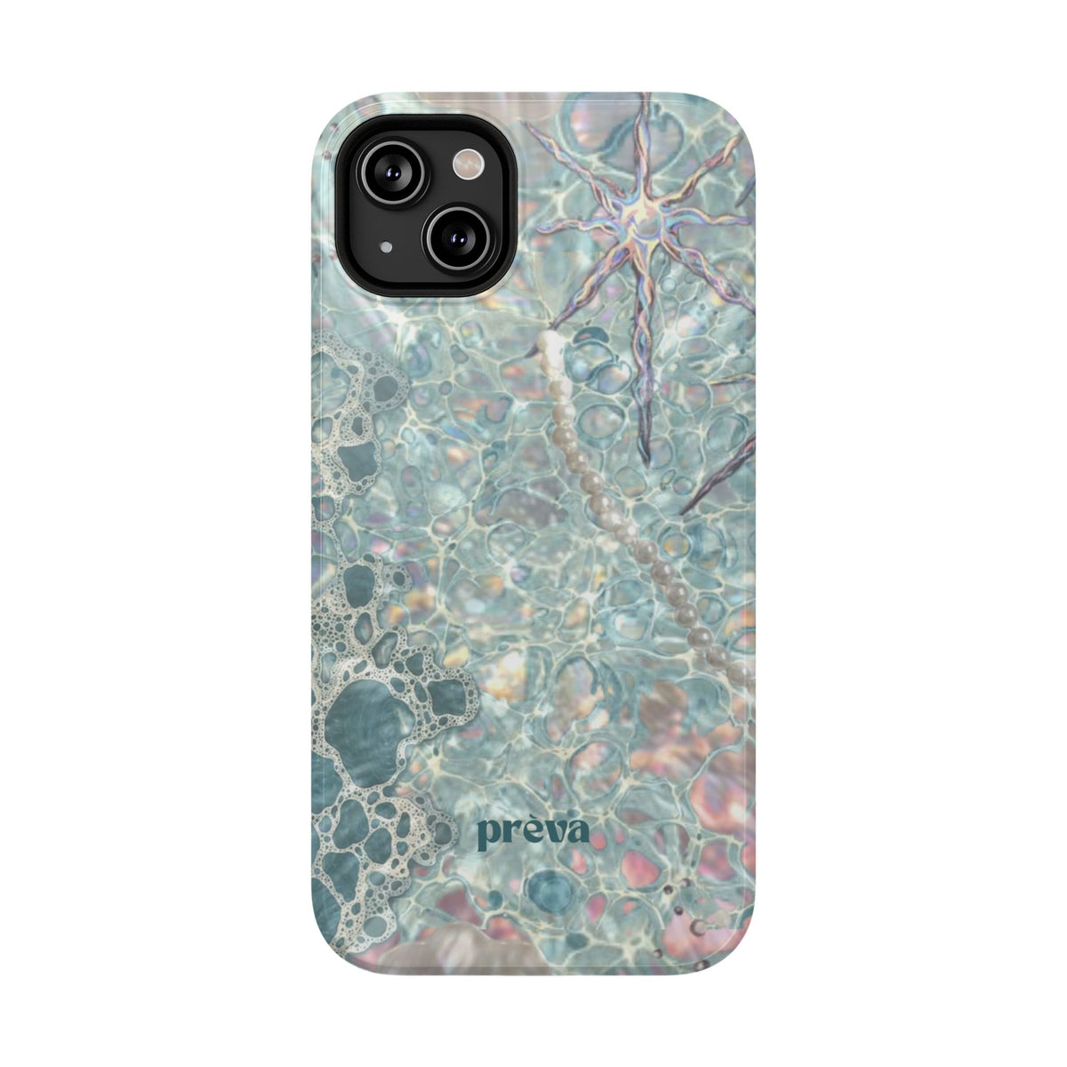 Marbled Seafoam Impact-Resistant Phone Case
