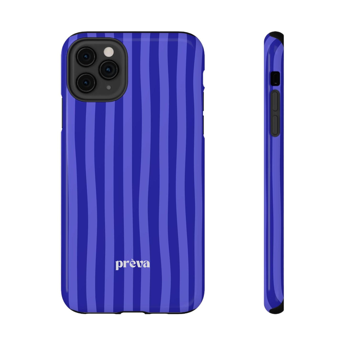 Neon Blue Stripes Phone Case