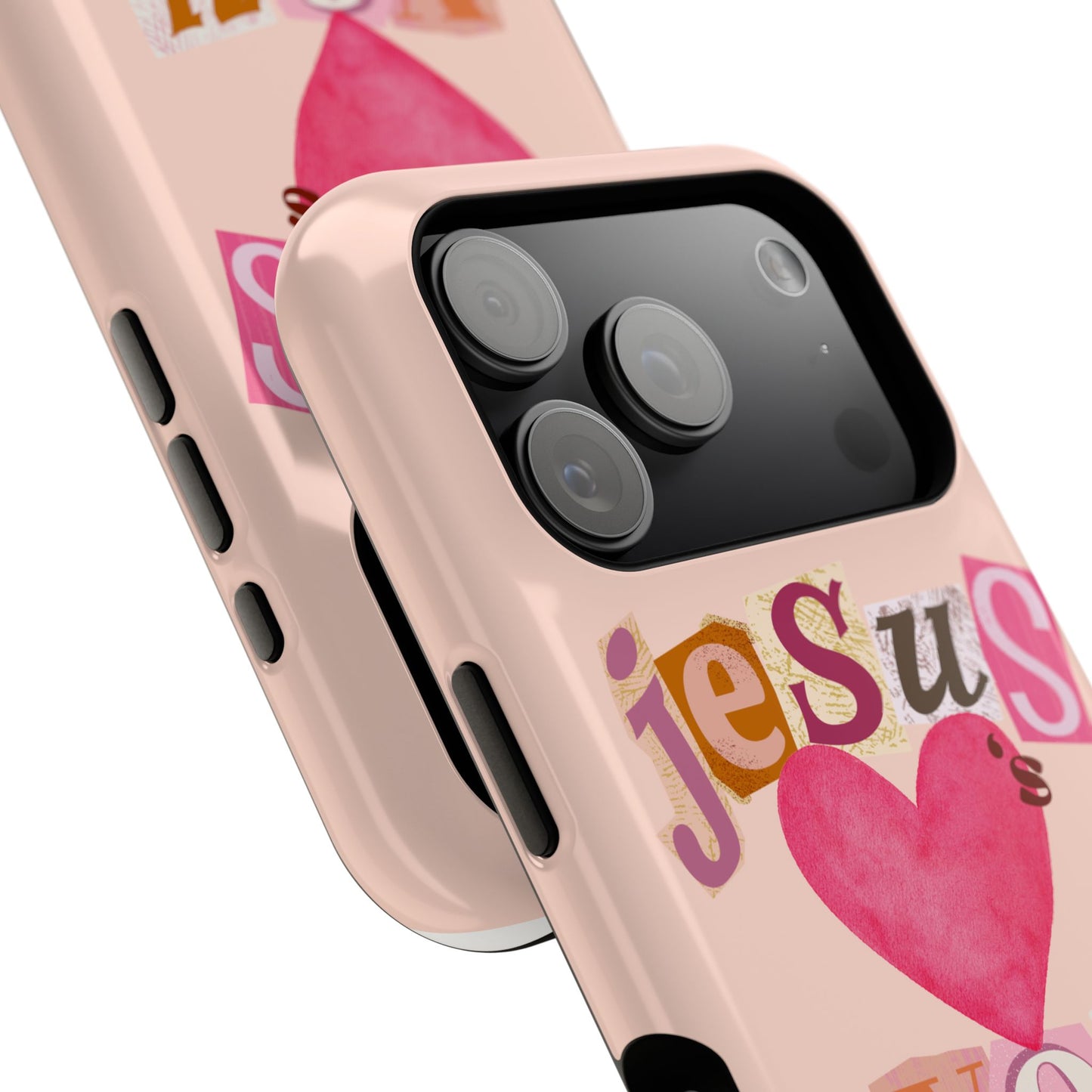 Pink Jesus Loves You Phone Case