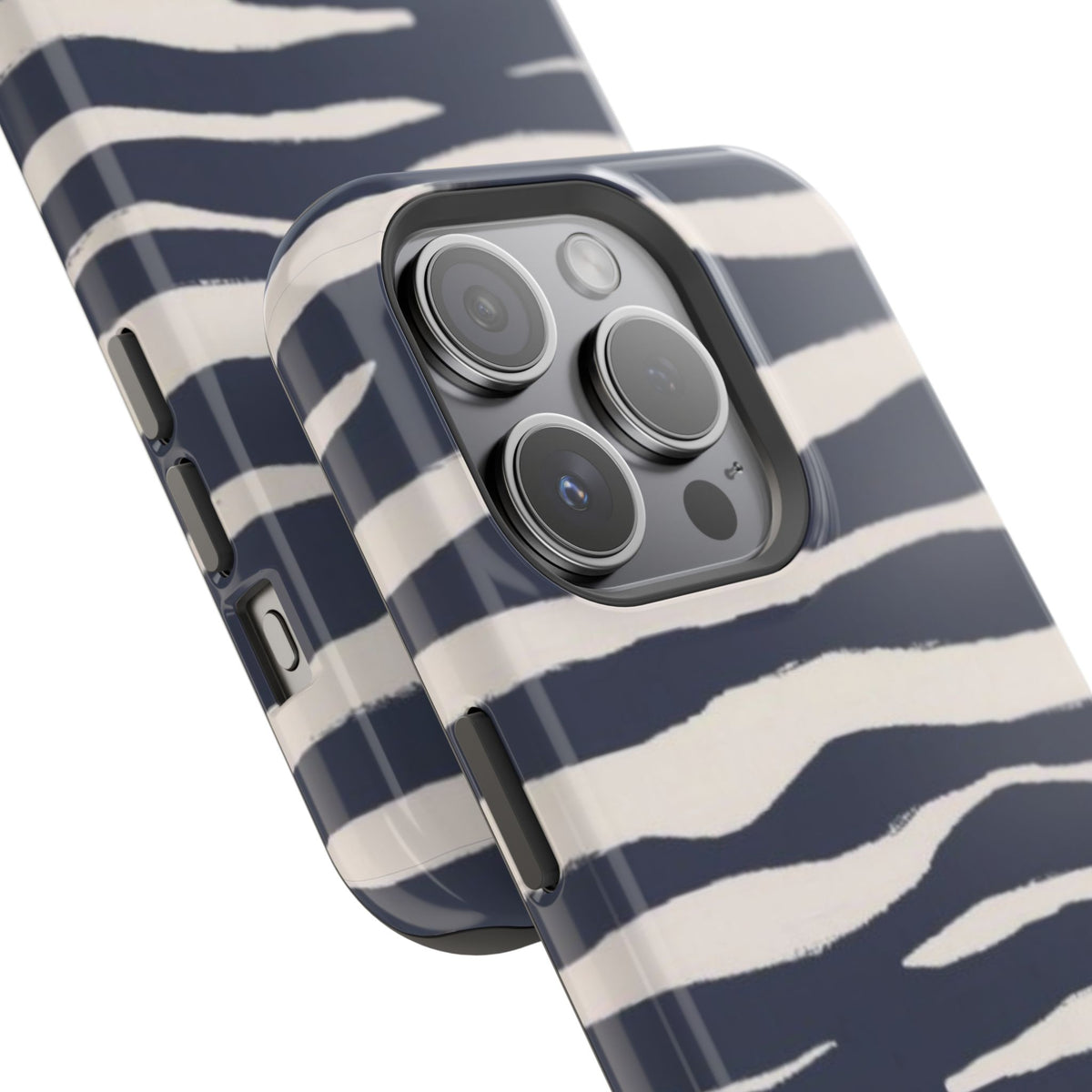 Navy & Cream Zebra Phone Case