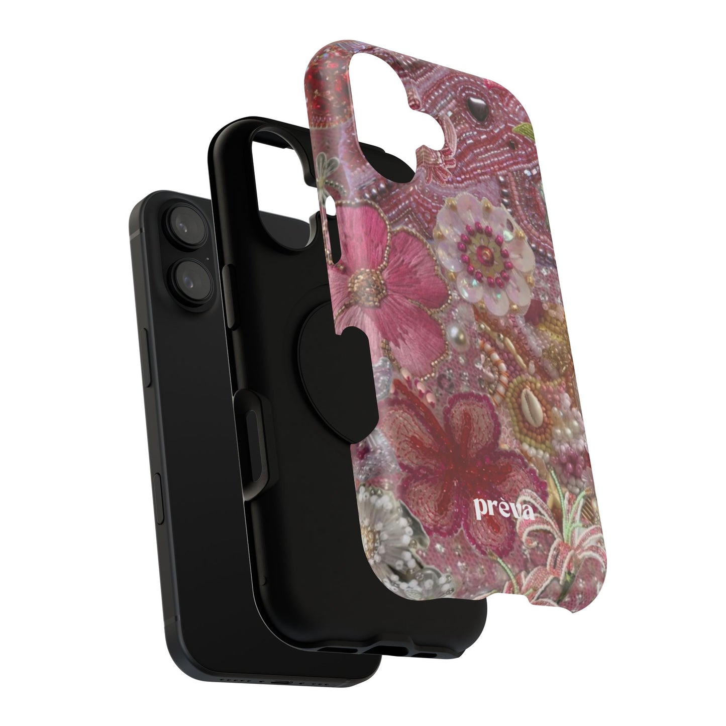 Floral Embroidery Phone Case