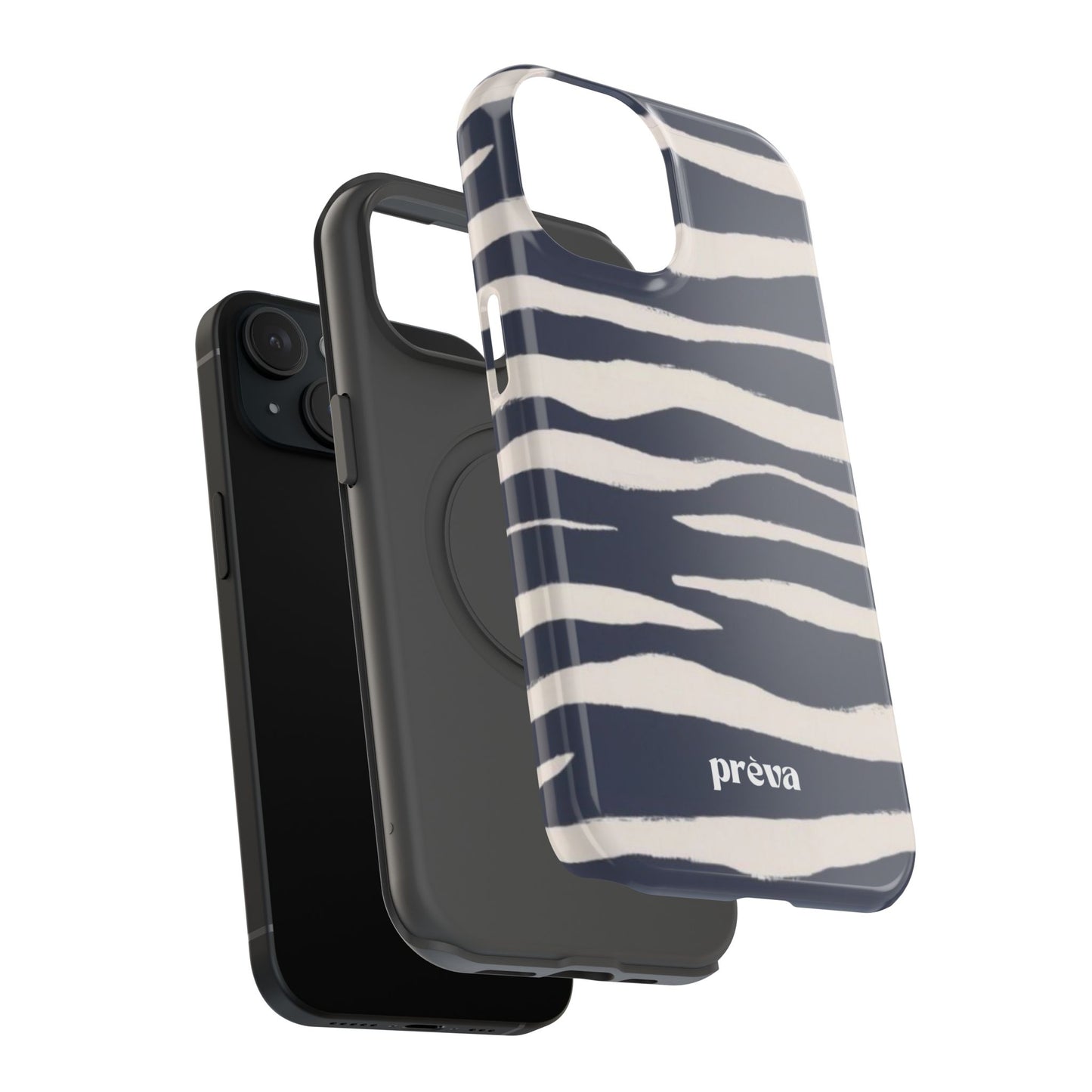 Navy & Cream Zebra Phone Case