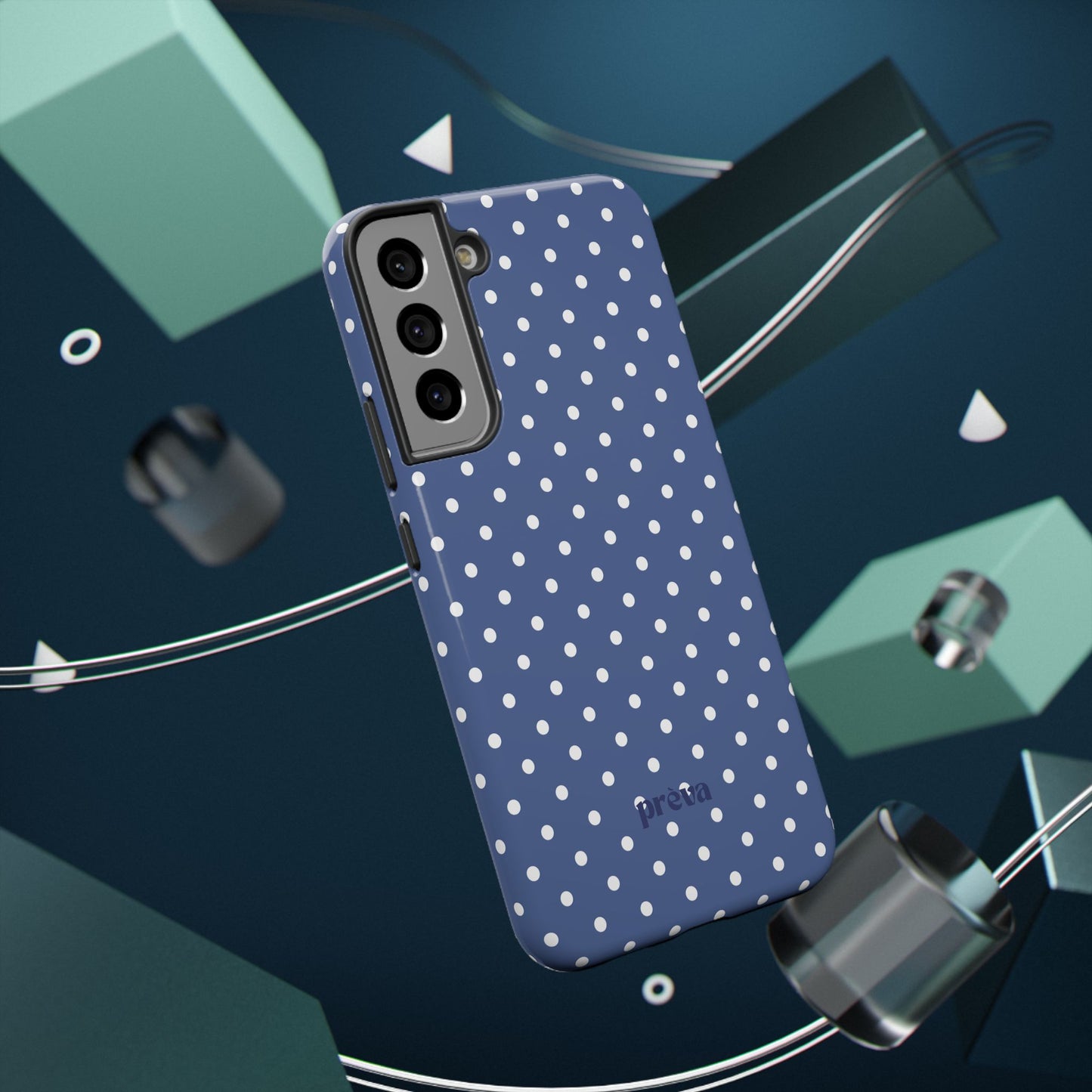 Navy Polka Dot Phone Case